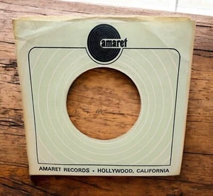 Amaret Records Company Sleeve 45 RPM Black Logo Hollywood CA - Picture 1 of 6