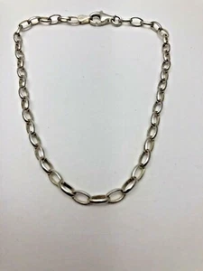 Sterlingsilber 0,925 3 mm x 6 mm ovales Kabelglied 8 1/2" Armband - Bild 1 von 7