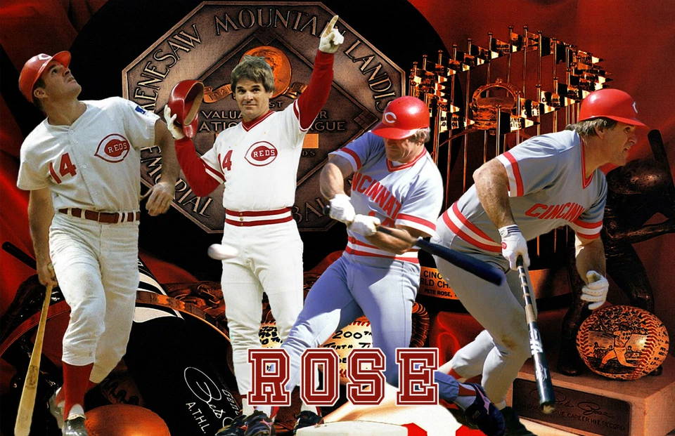 Cincinnati Reds Lithograph print of  Pete Rose 17 x 11 - Image 1 of 1