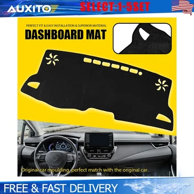 For Toyota Corolla E210 2019 2020 2021 22 23 Dashboard Cover Mat Pad Black 1-5X — 第 1/4 张图片