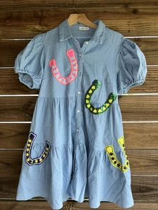 Mainstrip Horseshoe Sequin Dress Medium Lucky Lady Horse Racing Derby Casino - Picture 1 of 5