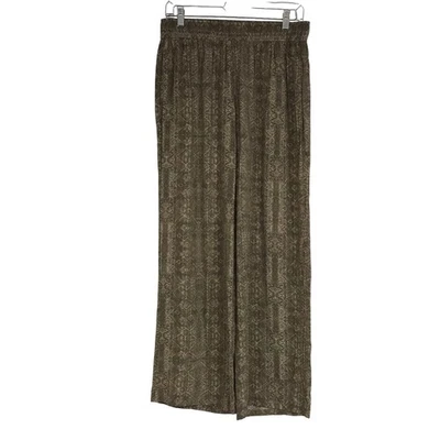 Pantalón ORVIS Mujer Pequeño Marrón Estampado Pierna Ancha Cintura Elástica Foto 1 de 4