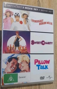 Pillow Talk + Sweet Charity + Thoroughly Modern Millie GC R4 3-Movie Set A4 - Picture 1 of 4
