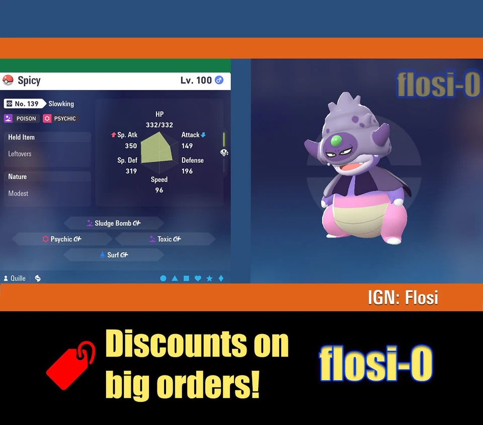 6IV Slowking Galarian Pokemon Legends ZA (Legends Z-A) - Image 1 of 1