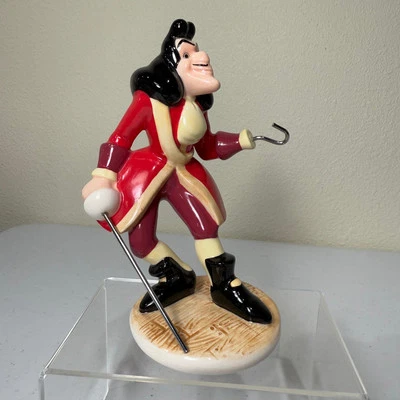 Vintage Peter Pan Disney Captain Hook Pirate Ceramic Porcelain Figurine 6"  - Image 1 of 4