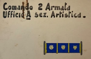 REGIO ESERCITO 2a ARMATA DALMAZIA BOZZETTO CARTACEO BARRETTA LEONI DALMATI - Picture 1 of 6