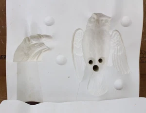 Keramik Stülpform 2 Stück Eule auf Ast Vogel BH1092 Byron Gussguss - Bild 1 von 8