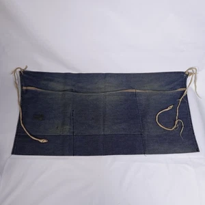 Grembiule Vintage Selvedge Denim Vita Negozio Abbigliamento da Lavoro Sbiadito - Foto 1 di 9
