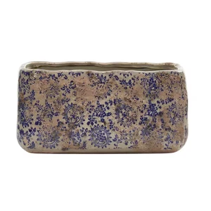 10 In. Tuscan Ceramic Rectangle Planter - Picture 1 of 3