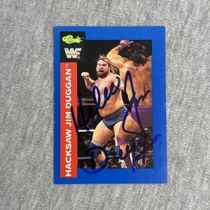 Clásico WWF Superstars #6 1991 Hacksaw Jim Duggan firmado IP automático - Imagen 1 de 2