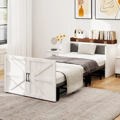 Murphy Cabinet Bed with Trundle - Includes Mattresses for Adult Bedrooms - Image 1 of 4
