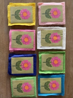 Набор из 8 винтажных прогрессивных карточек ручной работы с двумя столами - Изображение 1 из 4