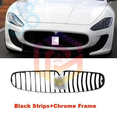 Parrilla delantera con marco negro + cromado para Maserati GranTurismo GT 2008-2017 Foto 1 de 4