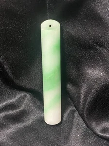 Old Chinese jadeite feather tube, well preserved - Picture 1 of 9