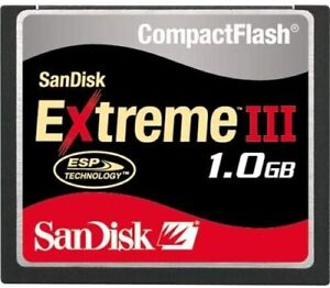 1GB SANDISK EXTREME III COMPACT FLASH CF COMPACTFLASH MEMORY CARD 1 G B