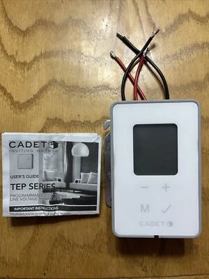 Cadet Programmable Electronic Thermostat - White, 3600W - Image 1 of 2