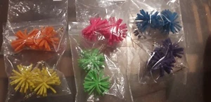 80S NEON BURST EARRINGS DANGLE UK - Picture 1 of 2