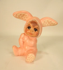 Vintage Ceramics Class Child in Bunny Outfit 7" - Picture 1 of 8