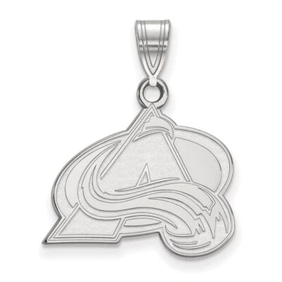 Colgante mediano de plata esterlina con logotipo de la NHL Colorado avalancha letra A Foto 1 de 2