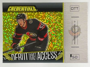 2023-24 Credentials Debut Ticket Acces Maxence Guenette Ottawa Senators #179 - Bild 1 von 2