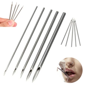 10/20 Pcs 12/14/16/18/20 G Surgical Steel Piercing Needles Navel Nose Lip Ear-lq - Picture 1 of 19