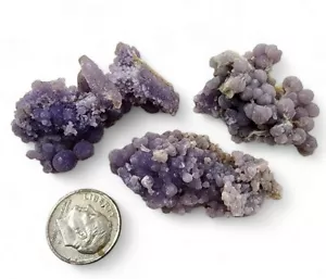 Cristales botrioidales calcedonia de uva 30,4 gramos. Lote de 3 piezas - Imagen 1 de 2