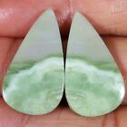 29.40Cts. Serpentine Pair Cabochon, Loose Serpentine Gemstone For Jewelry Making