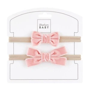 Fancy Bow Headband Baby Girls Headbands Set of 2 Hair Bows Pink - Pack of 4 - Picture 1 of 3