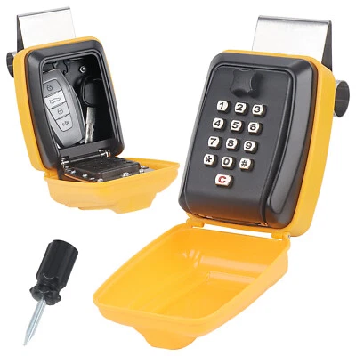 Car Window Lock Box for Turo, Yellow Portable Lockbox for Car Keys, Car Key Lock - Image 1 of 4