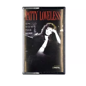 PATTY LOVELESS ON DOWN THE LINE Cassette Tape OG 1990 Rock Folk Country Rare - Imagen 1 de 5