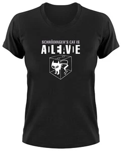 Schroedingers Cat Camiseta Gato Is Still Alive Muertos Femenino Science Ciencia - Imagen 1 de 1