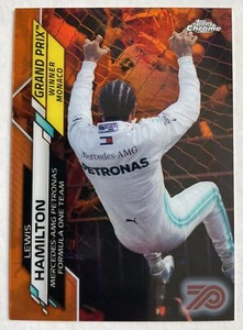 2020 Topps F1 Formula 1 Chrome Lewis Hamilton orange 70th anniversary refractor - Picture 1 of 2