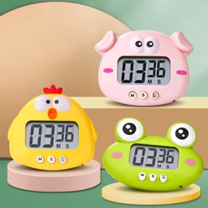Cute Animal Shape Digital Magnetic Electronic LCD Countdown Timer Cooking Study - Picture 1 of 20