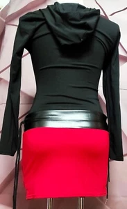 Unisex! Mega heiss! Curvy Kapuzen Hoodie, PU Gurt zum Anpassen der Taille Gr. M - Bild 1 von 5