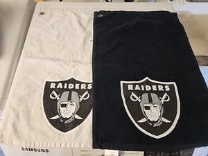 2-Oakland /Vegas RAIDERS ALL PURPOSE GOLF TAILGATE TOWEL 15"X23"   - Picture 1 of 5