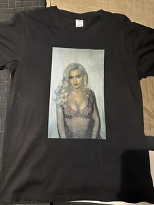 Kylie Jenner Lingerie Graphic Photoshoot T Shirt Black Large - Picture 1 of 1