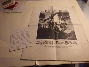 1892.Leon Durocher (lettre autographe.partition.Dagnan Bouvret conscrits). - Picture 1 of 1