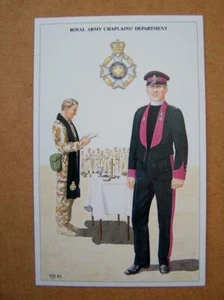 Tarjeta postal de uniforme militar del Departamento del Capellán del Ejército Real impresa - Imagen 1 de 1