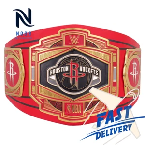 HOUSTON ROCKETS WORLD HEAVYWEIGT WRESTLING CHAMPIONSHIP REPLICA TITLE BELT ZINC - Picture 1 of 9
