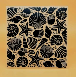 Cartella in rilievo a tema conchiglie marine, pesce stella, creazione carte *venditore UK* 7Z - Foto 1 di 2