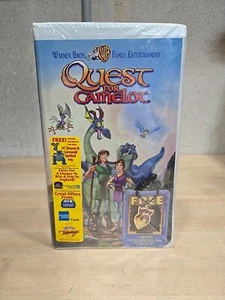 Rare The Quest for Camelot VHS Tape Clamshell Cornwall Devon Pendant Open Box* - Picture 1 of 6