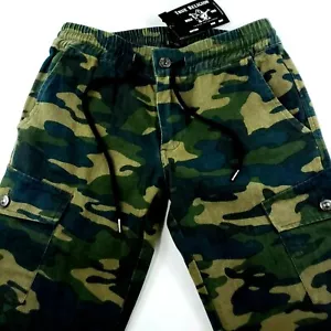 True Religion Slim Fit Military Camo Mens Cargo Sweatpants Pants Sizes 32 - Picture 1 of 12