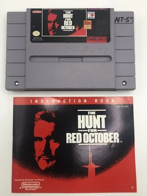 The Hunt for Red NES 1993 W Mint Manual   Former Rental Game Engraved & Marked - Image 1 of 4