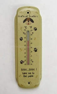 Bark Take Me to the Park THERMOMETER pawprints bone home decor dog mom cute mutt - Picture 1 of 9