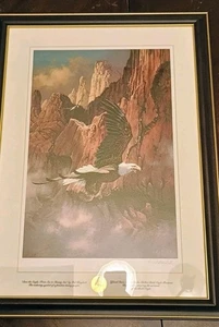 TED BLAYLOCK "SAVE THE EAGLE FOR SEA TO SHINING SEA 24k Gold Seal Signed COA  - Picture 1 of 8