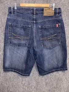 Pantaloncini Vintage Southpole Denim Uomo Taglia 34 Blu Rosso Tab Baggy Y2K Jorts Skater - Foto 1 di 9