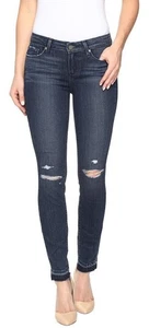 EUC Paige Womens 29 Verdugo Blue Denim Distressed Ultra Skinny Ankle Jeans - Picture 1 of 12