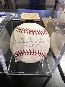 Duke Snider HOF 80 Brooklyn Dodgers Autographed Signed Baseball w/ Case. JSA - Picture 1 of 3