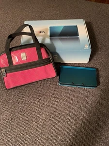 Nintendo 3DS Aqua Blue Handheld System with Box Adult Owned 5 Games Working - Picture 1 of 10