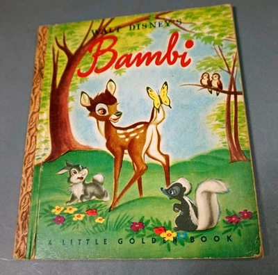 Bambi Disney Little Golden Book First Printing "A" 1952-GMFB Foto 1 de 4